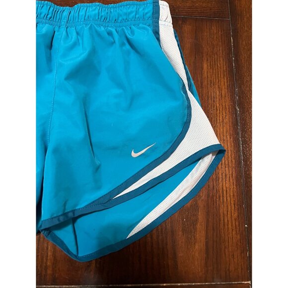 Nike Running Shorts Dri-Fit Blue White Lined Athletic Activewear Jog Workout XS - Picture 2 of 8